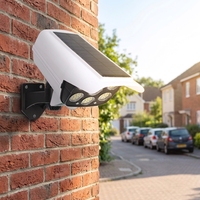 Lampe de surveillance solaire à détection de mouvement PIR, lumière de sécurité solaire avec télécommande, étanche IP65 pour villa, cour, extérieur