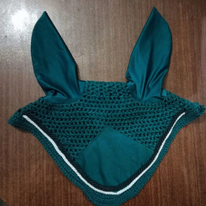 Bandeau anti-mouches et anti-moustiques personnalisable pour chevaux, en maille insonorisée, vert, pour la prévention des piqûres, soin équin, utilisation extérieure - Product Image 1