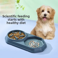 Bols anti-éclaboussures et anti-étouffement à alimentation lente pour chats et chiens – Fournitures exclusives en plastique pour animaux de compagnie