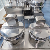 Double émulsifiant sous vide de levage hydraulique 200L avec chauffage électrique et réservoirs d'huile et d'eau pour la fabrication de pâte