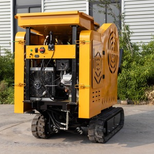 Concasseur à percussion portable 15t/h pour le traitement des déchets de construction, moteur diesel/essence, jaune - Product Image 4