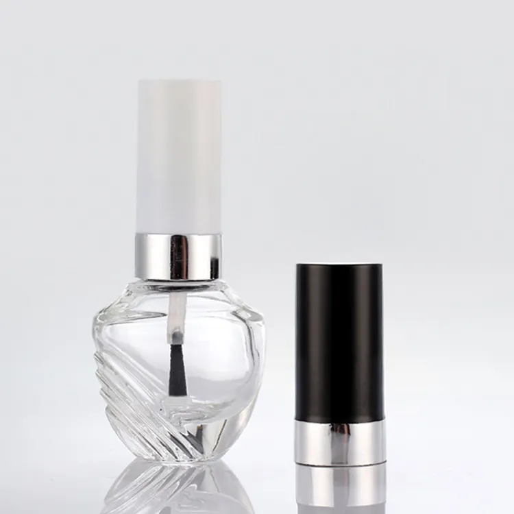 Fashionable round cylinder plastic black cap for nail polish bottle