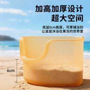 Transparent Plastic <b>Cat</b> <b>Litter</b> Box Rectangle Easy Clean For <b>Cats</b> Small Pet Use - Product Image 5