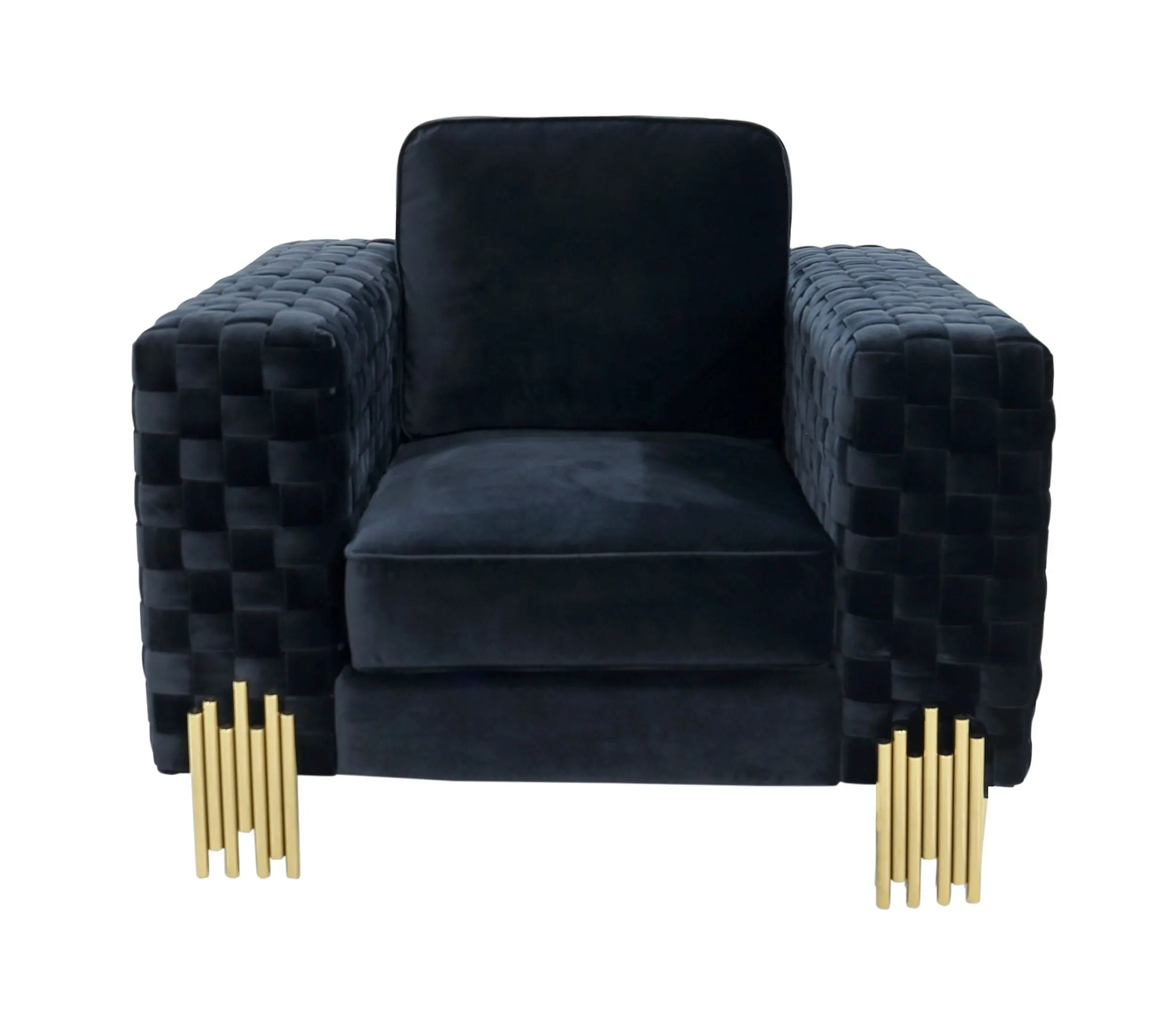 PZCN домашний современный дизайн мебель для гостиной корзина плетеная бархатная диван набор с золотистой ножкой из нержавеющей стали