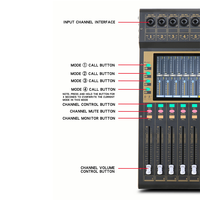 Mezcladora Digital X16, Consola de Mezcla de Audio de 16 Canales con Pantalla Táctil, Control Remoto Multidispositivo para Sistema de Sonido