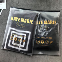 Sac d'emballage en plastique transparent personnalisé de haute qualité pour vêtements, sac à fermeture éclair givré avec logo, sac à fermeture éclair