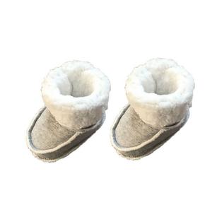 Chaussons-chaussettes d'hiver douillets et épais en Spandex/Coton doublés Sherpa pour bébés garçons et filles, respirants et antidérapants pour nourrissons et tout-petits - Product Image 1