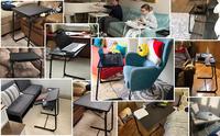 Muebles para el hogar, soporte de TV y juego de mesa de centro, mesa de centro de plástico plegable ajustable en altura para sala de estar, oficina y restaurante