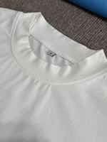 T-shirt uni en coton tricoté 260g 100% coton, style hip-hop, grande taille pour hommes, avec logo personnalisé, vente en gros