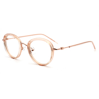 TOP556 Montura de gafas de acetato de oro ovalado de moda, gafas ópticas Retro, gafas graduadas para miopía de colores, gafas de diseñador