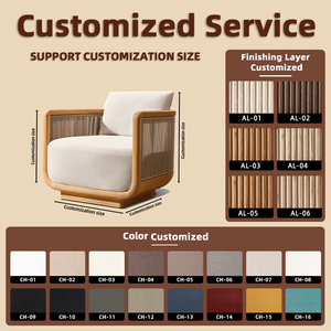 Sillón de Exterior Giratorio 360° de Lujo, en Madera de Teca Sudamericana, para Bares en Azoteas y Proyectos Hoteleros - Product Image 2