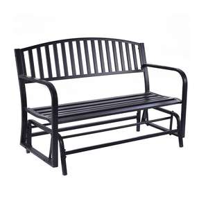 YOHO เก้าอี้โยกโลหะยาวสำหรับใช้ในสวนดีไซน์ทันสมัยม้านั่งเฟอร์นิเจอร์กลางแจ้งสำหรับใช้ในลาน - Product Image 1