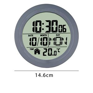 Grande 14.6cm digitale singola parete orologio a ventosa Versatile per bagno sala studio sveglie 10 pollici scatola quadrata - Product Image 6