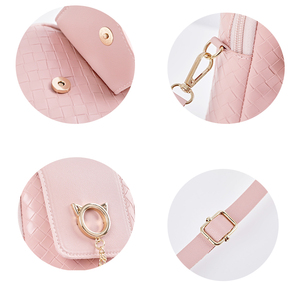 Bolsos de Teléfono Elegantes, Bolsos de Hombro para Mujer, Bolsos de Hombro con Flecos de Perlas Tejidas, <span class=keywords><strong>Tipo</strong></span> de Cubierta, Bolsos de Hombro para Teléfonos Móviles - Product Image 2