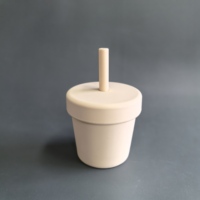 Bouteille d'eau portable en silicone pour enfants, écologique et personnalisable, avec paille, mignonne, pour l'école et le sport