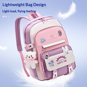 Mochila Escolar Moderna para Niñas de Primaria y Secundaria, Transpirable, Ligera, de Poliéster Curvado - Product Image 4