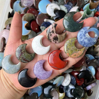 Novedades Económicas Lunas Crecientes de Cristales de Cuarzo Mixtos Naturales de 30 mm para Sanación para Comprador