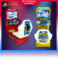 Machine de jeu vidéo d'arcade à monnayeur LCD 22 pouces, jeu de course automobile pour enfants Outrun 2, avec garantie d'un an et prise en charge de la langue anglaise