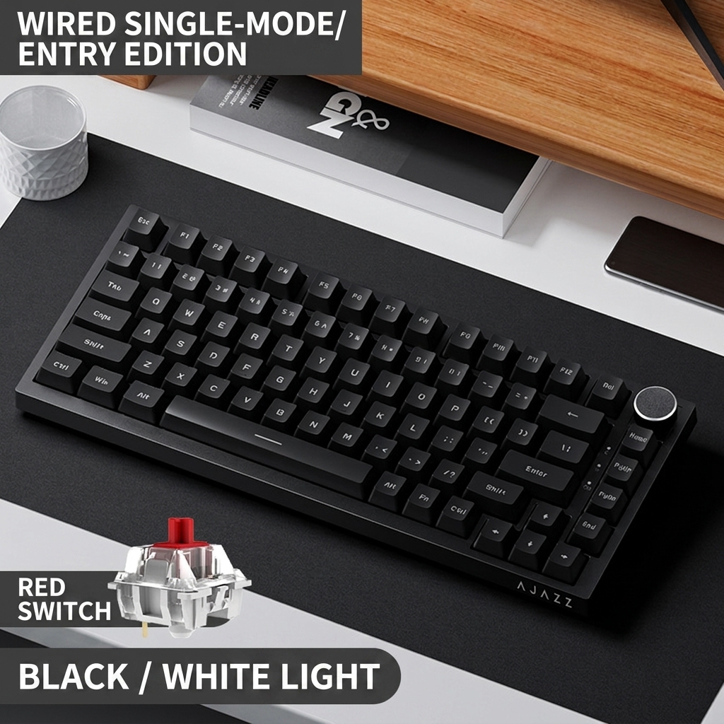 Ak820 red switch-black white light-diy