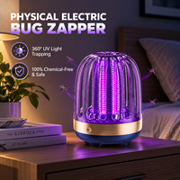 Draagbare elektrische muggenmoordenaarlamp UV-licht USB oplaadbare insectenverdelger Stille desktop vliegeninsectenval voor slaapkamer kamperen