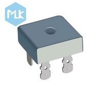 MLK KBPC3510 Diodos Originales, Puente Rectificador Monofásico Estándar 1 KV, Montaje a Orificio, KBPC 4-Square, KBPC
