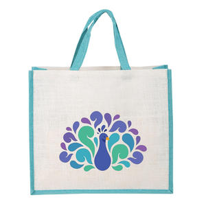 Sac fourre-tout écologique en jute avec impression de logo, fabriqué au Bengale occidental en Inde, prix abordable - Product Image 3