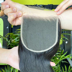 Bán buôn preplucked sóng cơ thể HD ren đóng cửa siêu tốt Brazil tóc con người 4x4 5x5 6x6 7x7 Swiss ren đóng cửa - Product Image 3