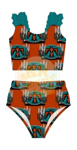 2024 Custom Ontwerpen Zomer Kids Bikini Zwemkleding Baby Badmode Strandkleding Schattig Kleine Meisjes Badpak