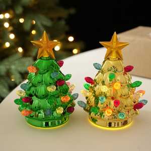 Decoraciones Navideñas 2026, Árbol <span class=keywords><strong>de</strong></span> <span class=keywords><strong>Navidad</strong></span> LED Vintage, Árbol <span class=keywords><strong>de</strong></span> <span class=keywords><strong>Navidad</strong></span> <span class=keywords><strong>de</strong></span> <span class=keywords><strong>Mesa</strong></span> con Luces LED, Bombillas Multicolores y Adorno <span class=keywords><strong>de</strong></span> Estrella - Product Image 1