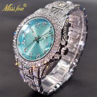Montres à quartz MISSFOX, marque de mode, style streetwear, hip-hop, unisexe, avec diamants brillants, bijoux pour mariage et fête, nouvelle collection, dropshipping