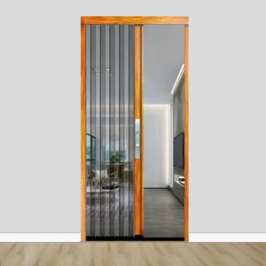 Cerradura plegable de acero inoxidable con malla de diamante, <span class=keywords><strong>antimosquitos</strong></span>, antirrobo, invisible, telescópica, <span class=keywords><strong>puerta</strong></span> de aleación de aluminio Push-Pull para gatos - Product Image 1