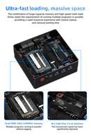 Mini PC para Juegos R5-5600H con Windows 11, 8GB/16GB RAM, 2*DDR4, SSD de 256/512GB, 4K 60Hz, Triple Pantalla, Funcionamiento Silencioso