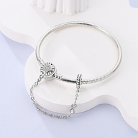 Nouveau Design DIY Charms Bracelet Pour Femmes cadeau Fit Original Charms Snake Chain 925 Sterling Silver Bracelet Jewelry wholesale