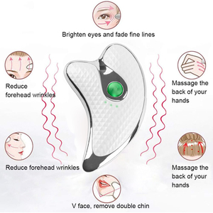 Điện gua SHA công cụ massage mặt cụ rung sưởi ấm Toning nâng Micro hiện tại guasha mặt <span class=keywords><strong>massager</strong></span> - Product Image 3