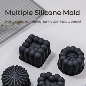 Molde de silicona para pasteles, personalizable de fábrica, en forma de corazón, redondo y cuadrado, antiadherente, libre de BPA, para decoración. - Product Image 1