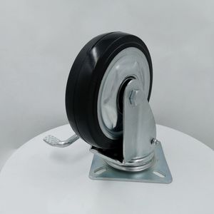 Qingdao Zhurui 6-Zoll Japanischer Stil Schwerlast-Rollen 150 mm Radsdurchmesser schwenkbare Polyurethan-Gummiräder mit Bremse - Product Image 2
