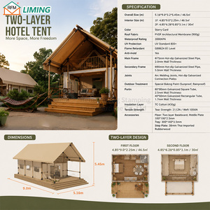 Carpa de Glamping Dúplex de Lujo, Carpa de Hotel Tipo Villa de Dos <span class=keywords><strong>Pisos</strong></span>, Impermeable y Resistente al Viento, para Sitios Turísticos y Resorts - Product Image 2