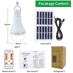 Bombilla LED Solar, Impermeable, para Exteriores, 5V, Carga USB, Lámpara Colgante de Emergencia, Alimentada por Energía Solar, Portátil, Potente, para Interiores del Hogar - Product Image 6