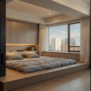 Cama Tatami con Almacenamiento Integrado a Prueba de Humedad y Banco Plegable para Zapatos, Ideal para Techos Bajos, Áticos, Villas, Habitaciones Adicionales y Proyectos Personalizados - Product Image 1