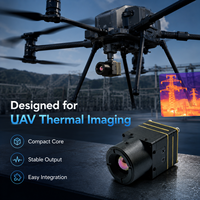 Module de caméra thermique infrarouge compact de 21 mm à faible consommation pour système d'inspection industrielle UAV