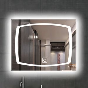 Nouveau design miroir avec lumière salle de bain vanité led miroir intelligent maquillage moderne miroirs écran tactile pour hôtel maison - Product Image 4