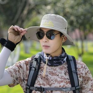 Men's <b>Summer</b> Bucket <b>Hat</b> Breathable Sun Protection Outdoor Fishing Hiking Beach Cap Adjustable Head Circumference - Product Image 4