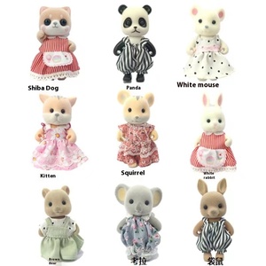 Gia đình rừng động vật mini mô phỏng thỏ sóc gấu búp bê mini Dollhouse Mô hình nhà Bếp Đồ chơi Kid giả vờ chơi đồ chơi - Product Image 6