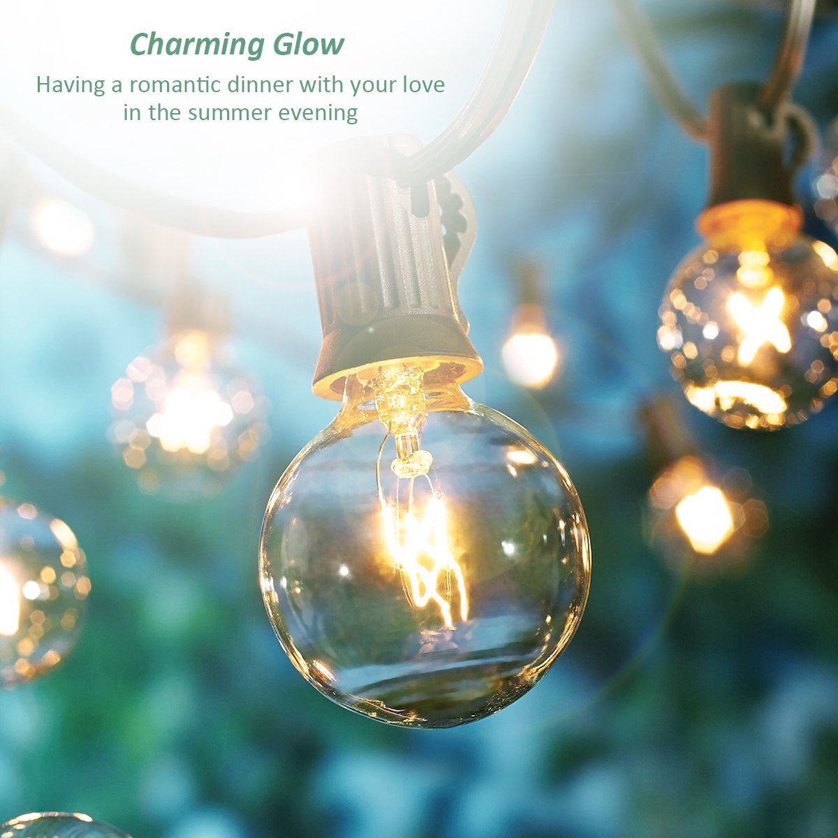 Outdoor Indoor 25FT 50FT 100FT G40 Globe String Lights with US and UK Plug