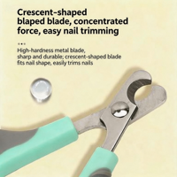 Coupe-ongles vert pour animaux de compagnie, double face, en acier inoxydable, pour chien, chat, lapin, petit animal