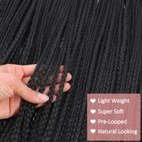 Kanekalon 24 pouces 22 brins 100g Boîte pré-boucle Tresses Prêt Tressé Extension de Cheveux Déesse Crochet Cheveux Tresses enchevêtrement Résistance