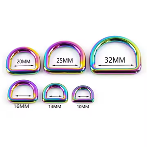 Thời Trang Cầu Vồng <span class=keywords><strong>D</strong></span> Vòng Khóa Làm Tùy Chỉnh Số Lượng Lớn Vành Đai Vòng Kim Loại <span class=keywords><strong>D</strong></span>ây Đeo <span class=keywords><strong>D</strong></span> <span class=keywords><strong>Ring</strong></span> Cho Túi Phụ Kiện - Product Image 3