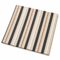 Serviette en lin et coton personnalisée imprimée 45x45cm |   Rayures scandinaves festonnées |   Impression numérique en gros