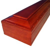 Ataúd Extra Grande de Madera de Álamo Biodegradable Estilo Europeo para Adultos, Resistente a las Grietas, Personalizable, Equipo Mortuorio