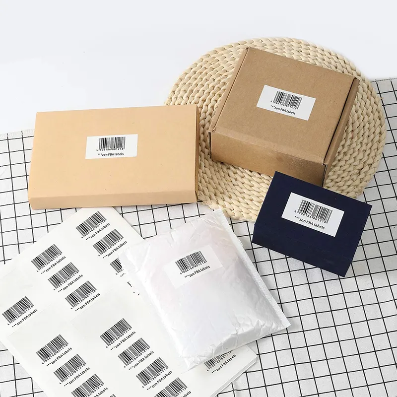 Label lembar A4 9UP label lengket perekat untuk gudang Amazon stiker kode batang pengiriman Printer Inkjet Laser